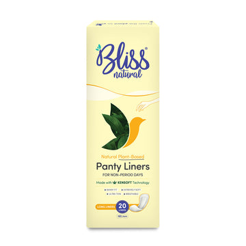 Bliss Natural Plant-Based Long Panty Liners (20 Liners) for Non-Period Days