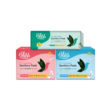 Bliss Natural Sanitary Combo Pack | Fluffy L - XL - XXL (Each Pack contains 6 Pads)