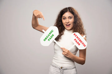 organic and synthetic menstrual pads