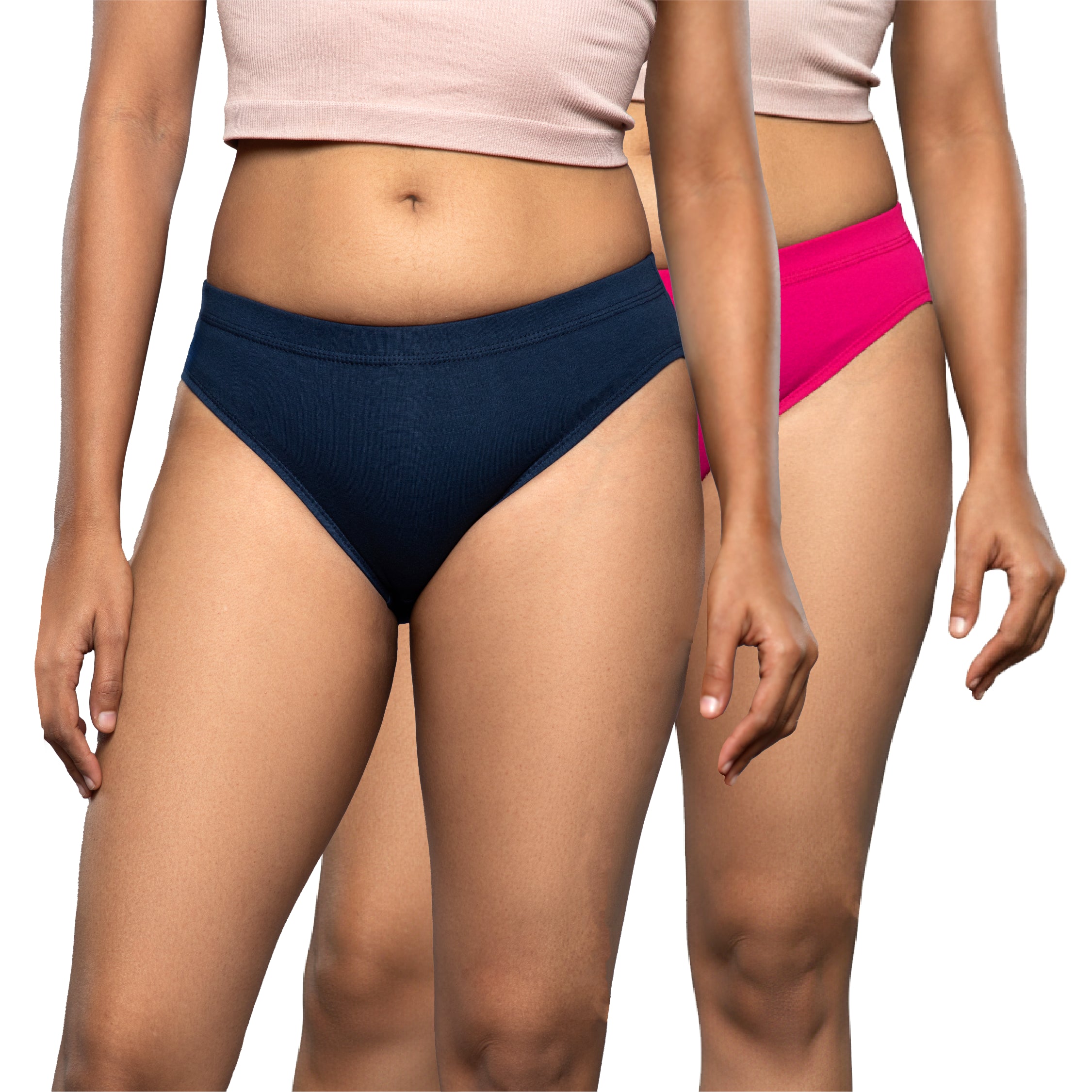 Blue & Pink Cotton Panties for Women – Pack of 2