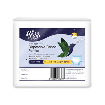 Bliss Natural Disposable Period Panties For Women |  Pack of 5 For Menstruation