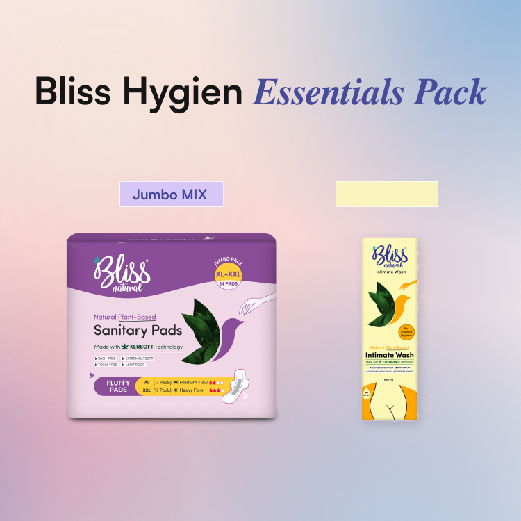 Period Care Combo | 17XL+ XXL Pads + 20 Liners | Natural Plant-Based, Rash-Free
