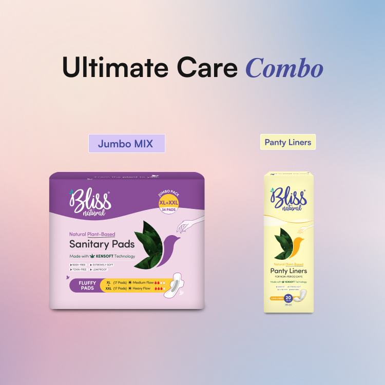 Period Care Combo | 17XL+ XXL Pads + 20 Liners | Natural Plant-Based, Rash-Free