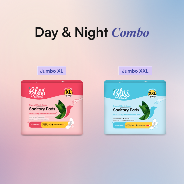 Day & Night Combo Pack (Fluffy 34 XL + 34 XXL) Pads | Feathery Soft