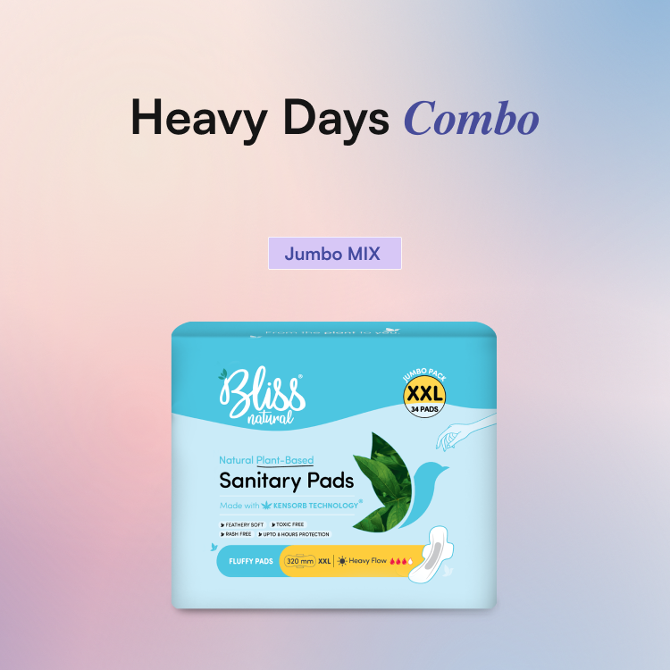 Sanitary Pads for Heavy Flow – Jumbo Pack (34 XXL + 34 XXL) | Sustainable
