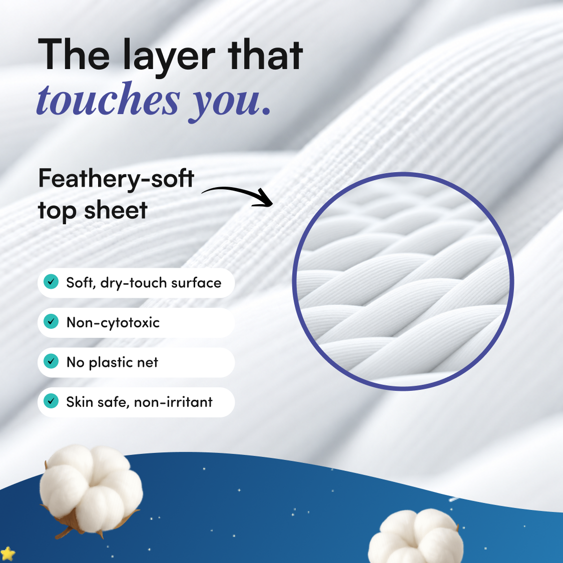 Bliss Organic Sanitary Pads XXXL Slimmy (6 Pads) | Night Pads