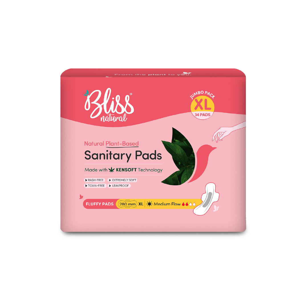 Bliss Natural Ultra Soft Sanitary pads Fluffy XL 
