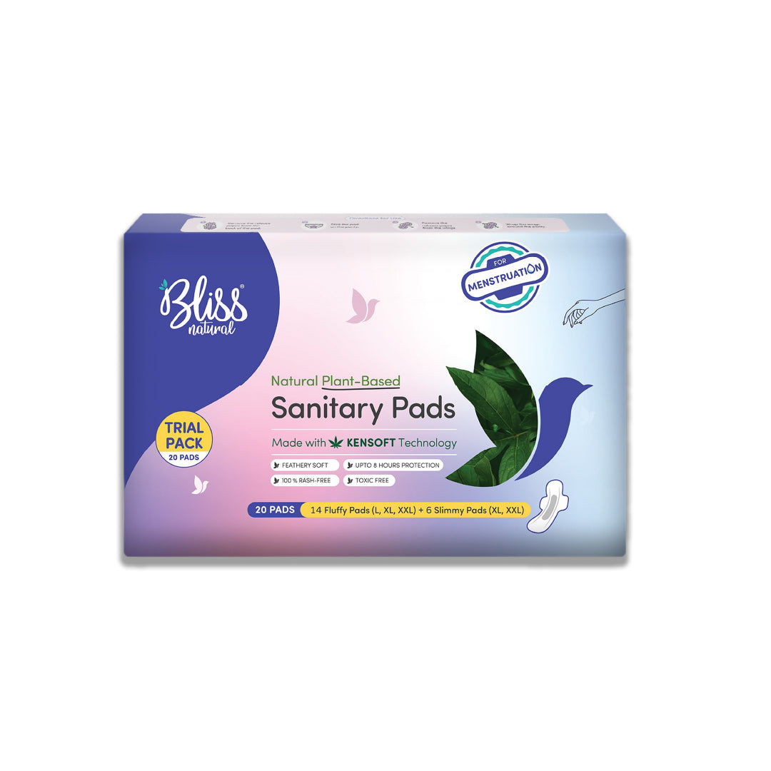  Sanitary Pads for women Trial pack Mix 20 Pads-Bliss Natural