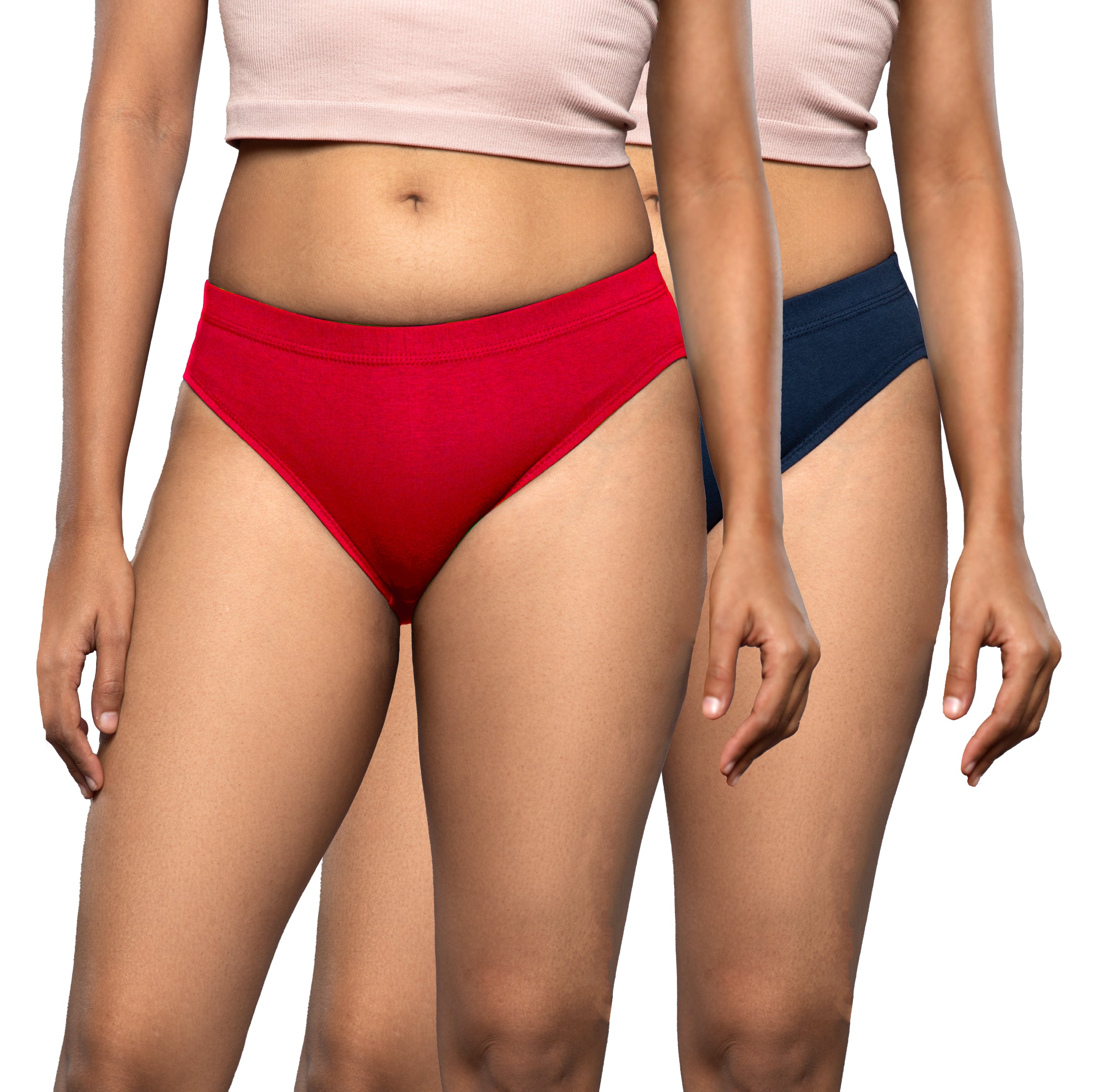 Blue & Red Cotton Panties for Women – Pack of 2
