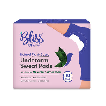Bliss Natural Underarm Sweat Pads (10 Pads) for Excessive Armpit Sweating