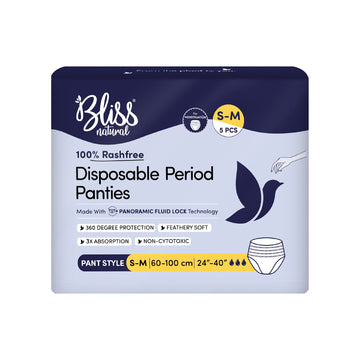 Bliss Natural Disposable Period Panties For Women |  Pack of 5 For Menstruation