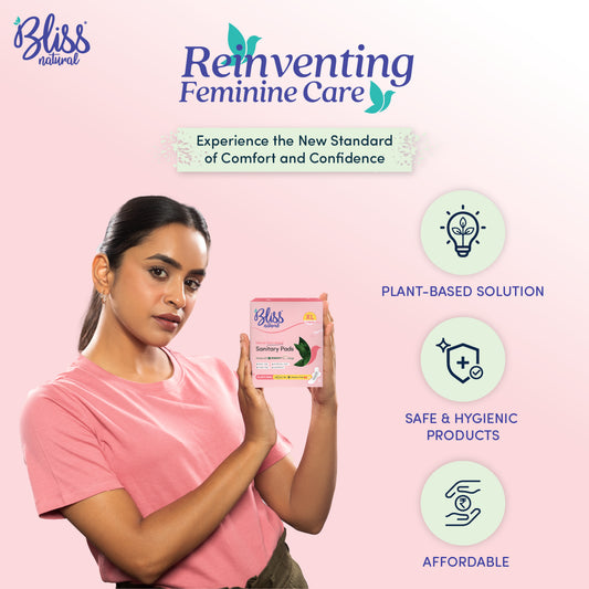 Bliss Organic Sanitary Pads XL Slimmy (7 Pads) | Ultra Thin