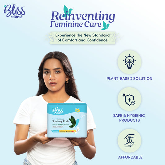 Buy Organic Sanitary Pads - XXL Fluffy-Jumbo (34 Pads) - Bliss Natural