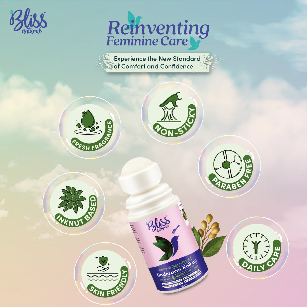 Bliss Natural Daily Care  Underarm roll on  for women features