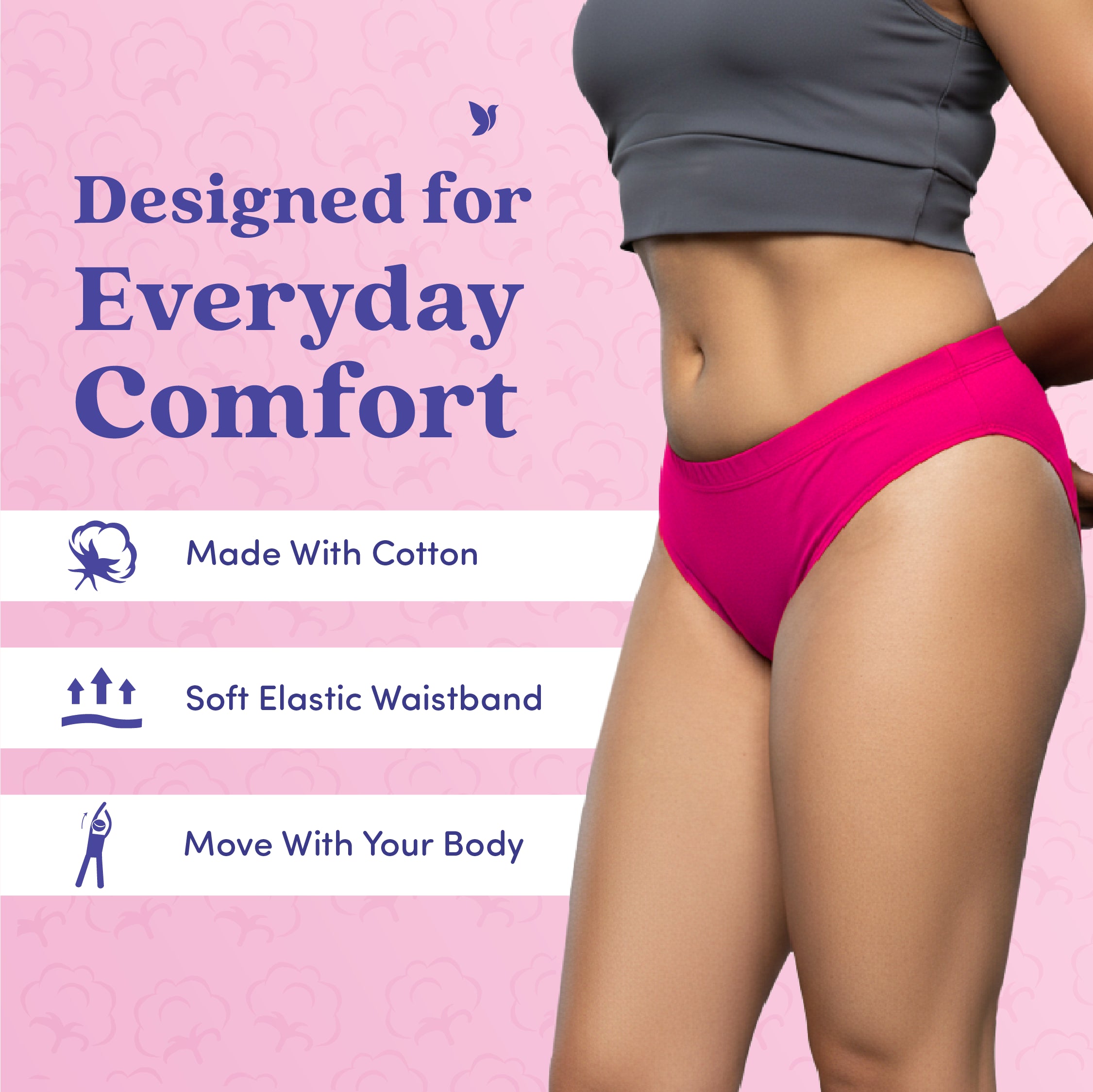 Pink & Red Cotton Panties for Women – Pack of 2