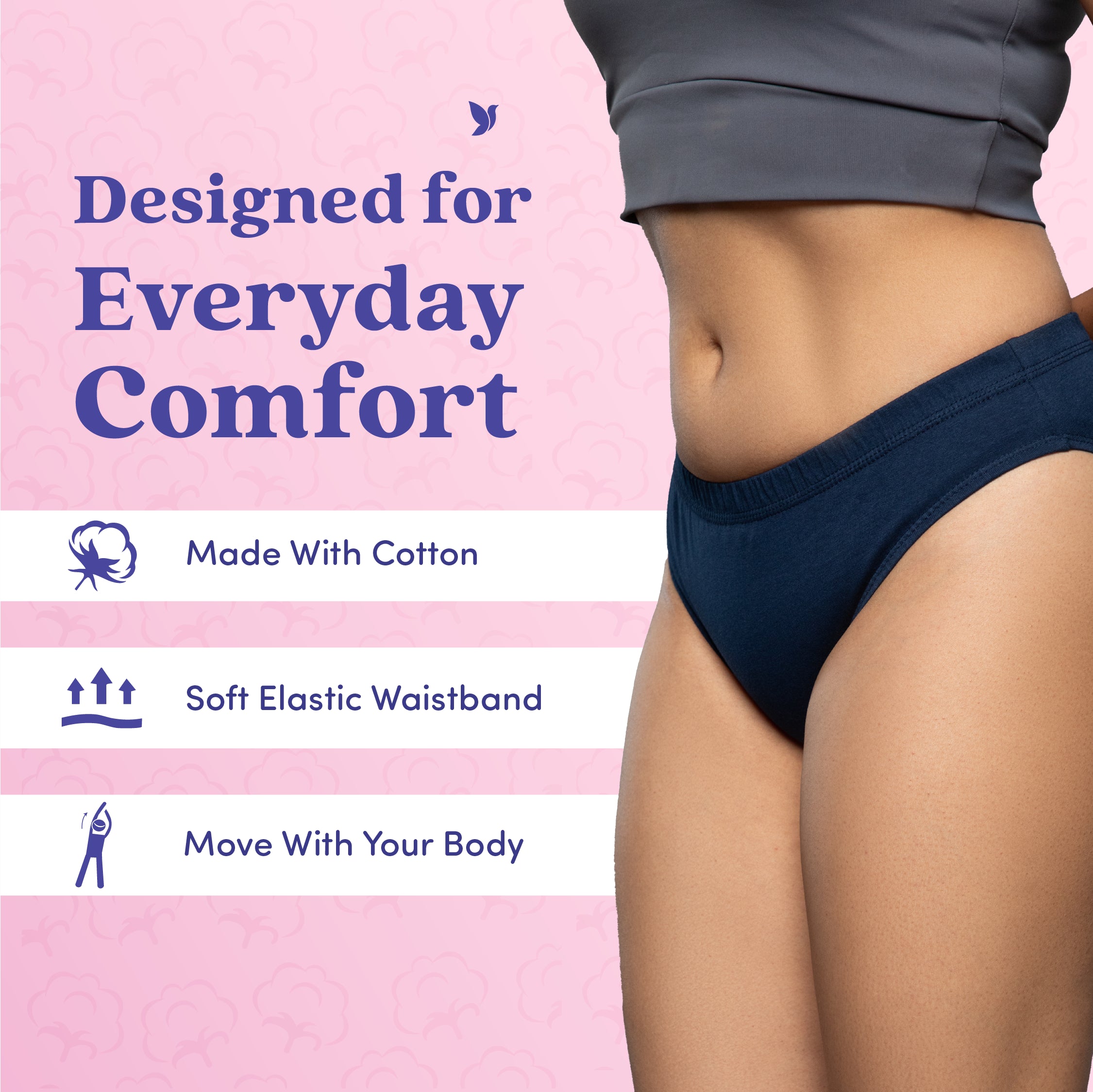 Blue & Red Cotton Panties for Women – Pack of 2