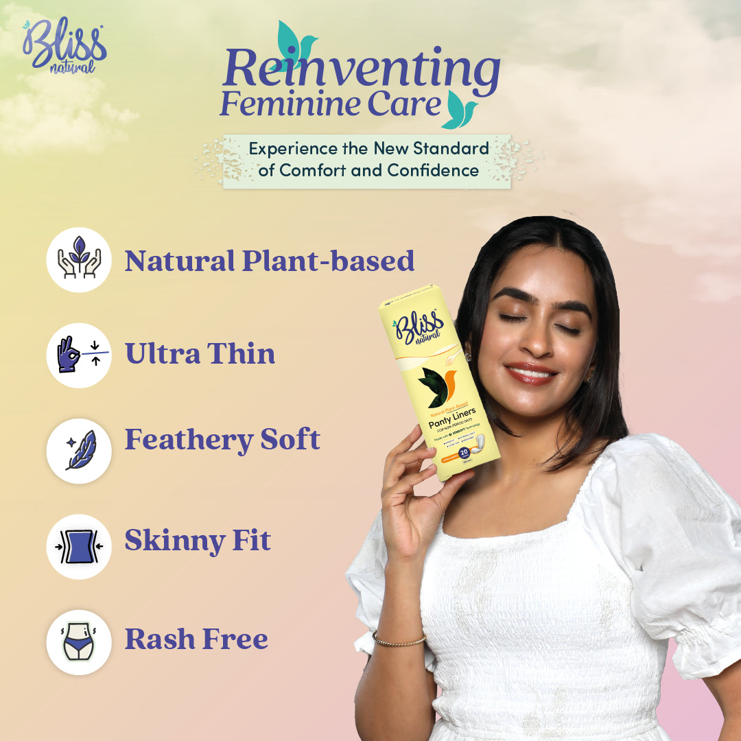 Bliss natural Feathery soft Panty liners Features for women
