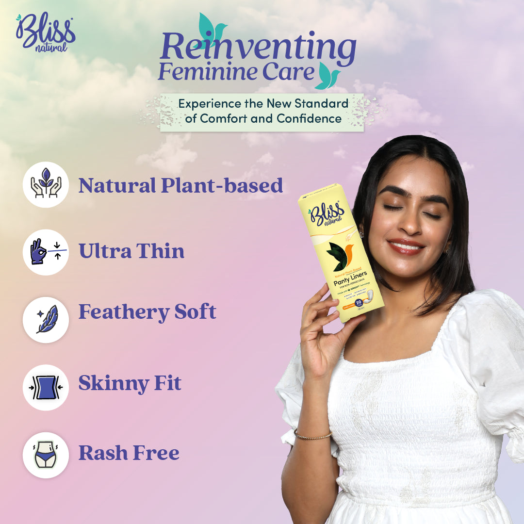 Bliss Natural Ultra thin Long Panty liners Features