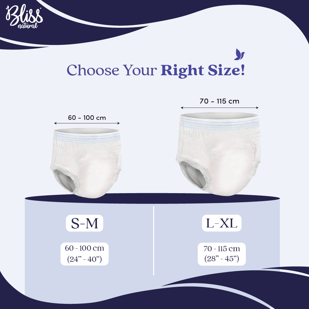 Bliss Natural Disposable period panties Choose your right Size
