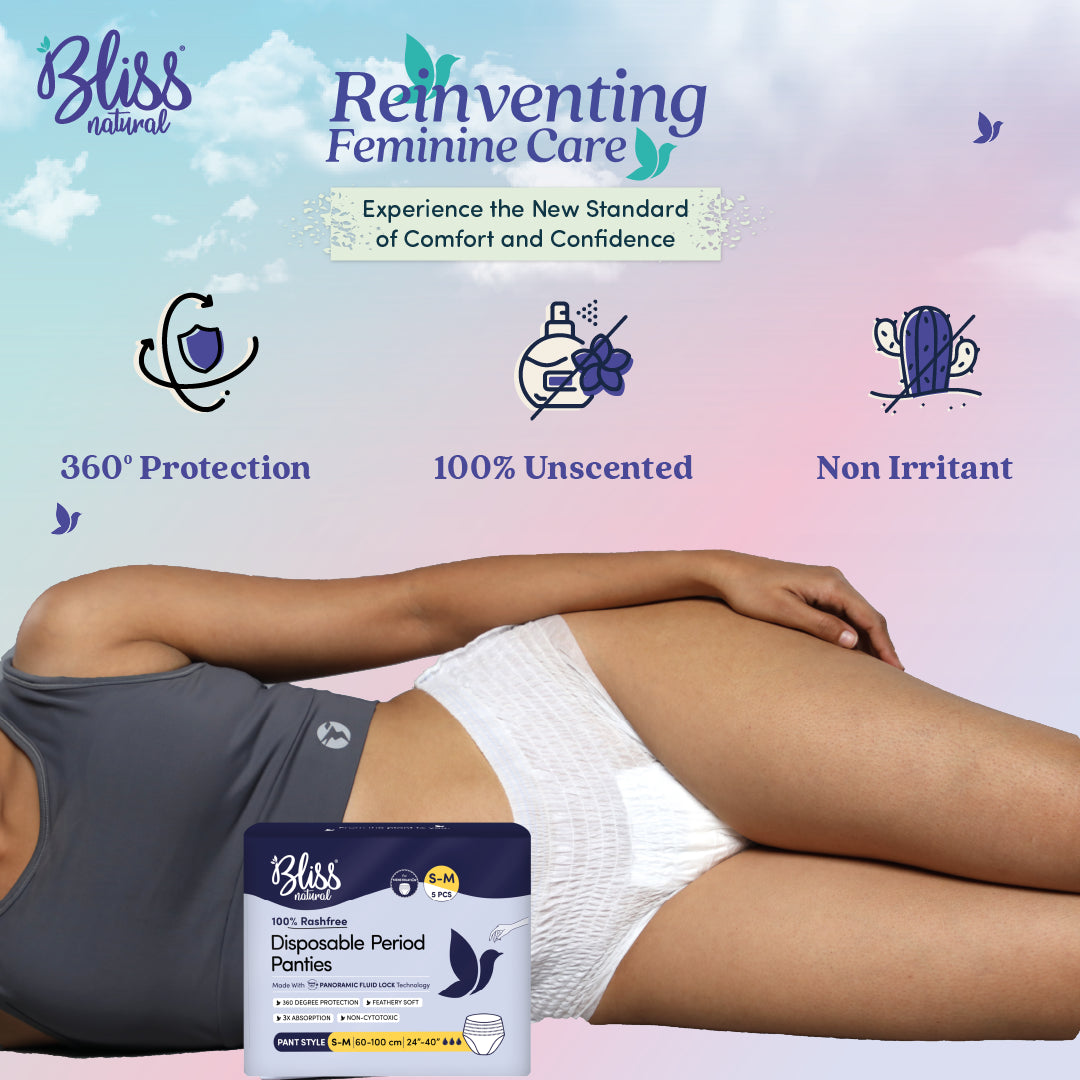 Bliss Natural Disposable Period Panties for women Features