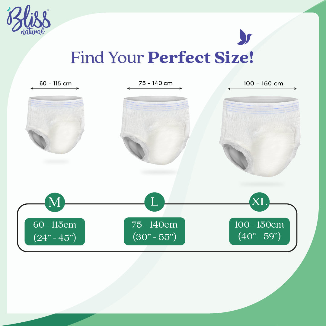 Bliss Natural 100% Rash-Free Adult Diapers for Women | Pack of 10
