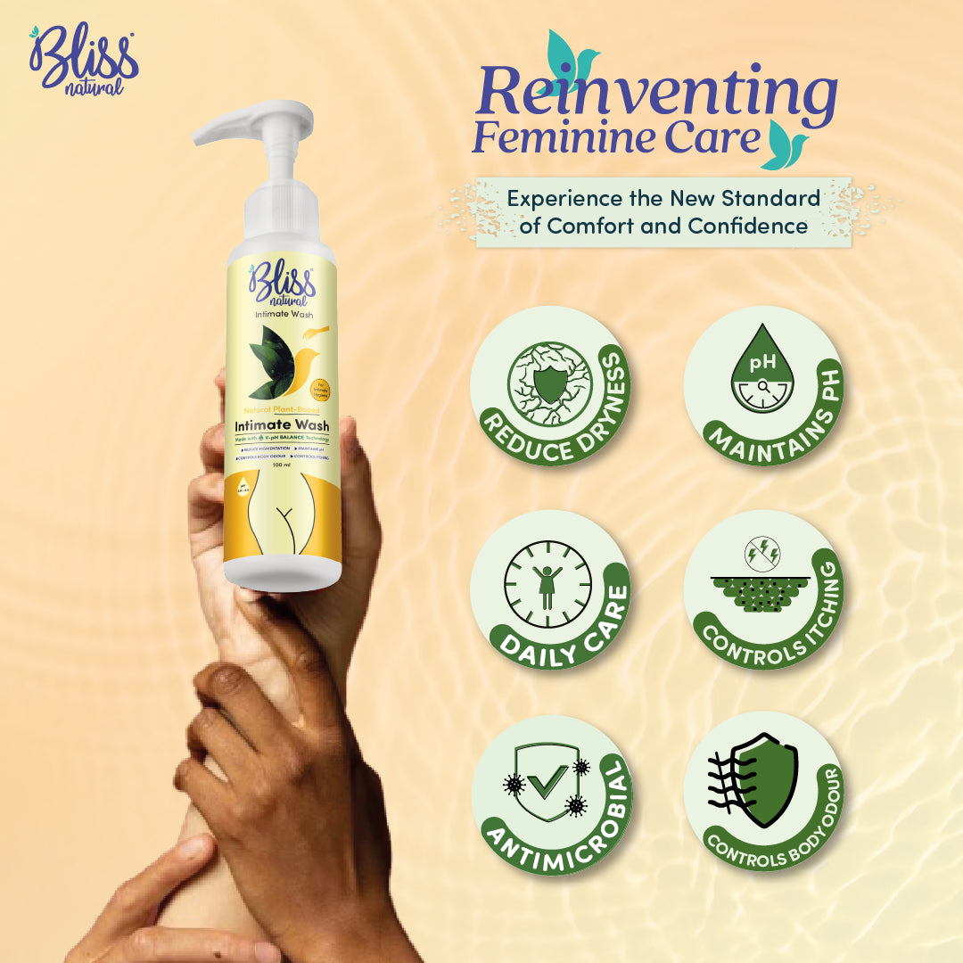Bliss Natural Plant-Based Intimate wash for women 100 ml Features 
