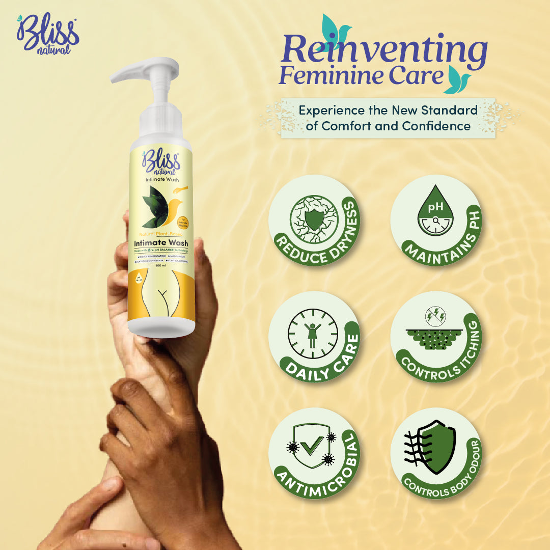 Plant Based Intimate wash for women  Features - Bliss Natural