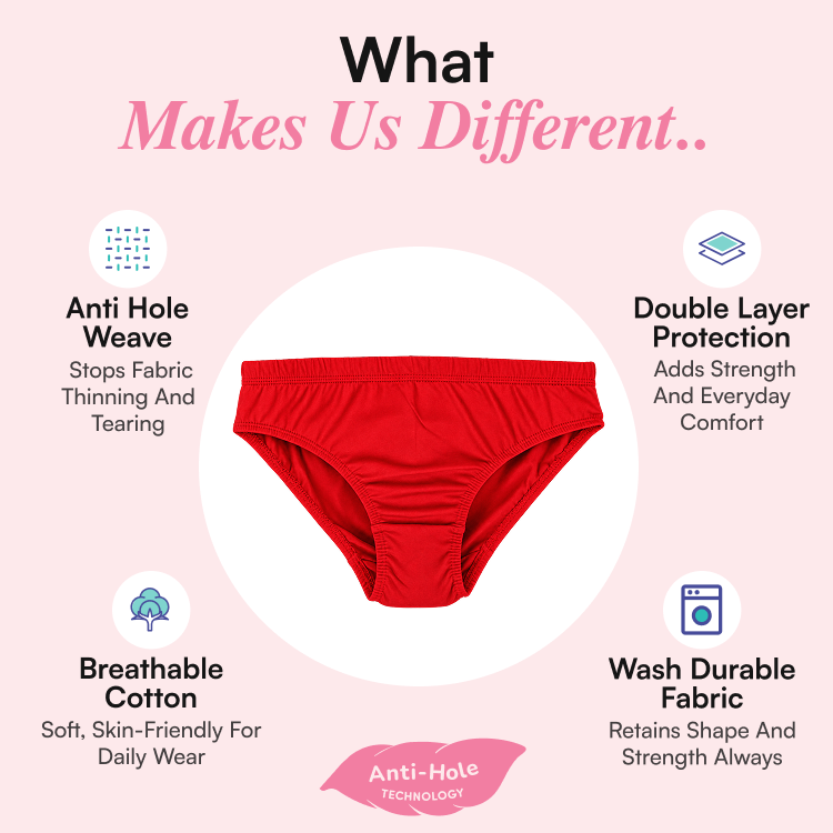 Pink & Red Cotton Panties for Women – Pack of 2