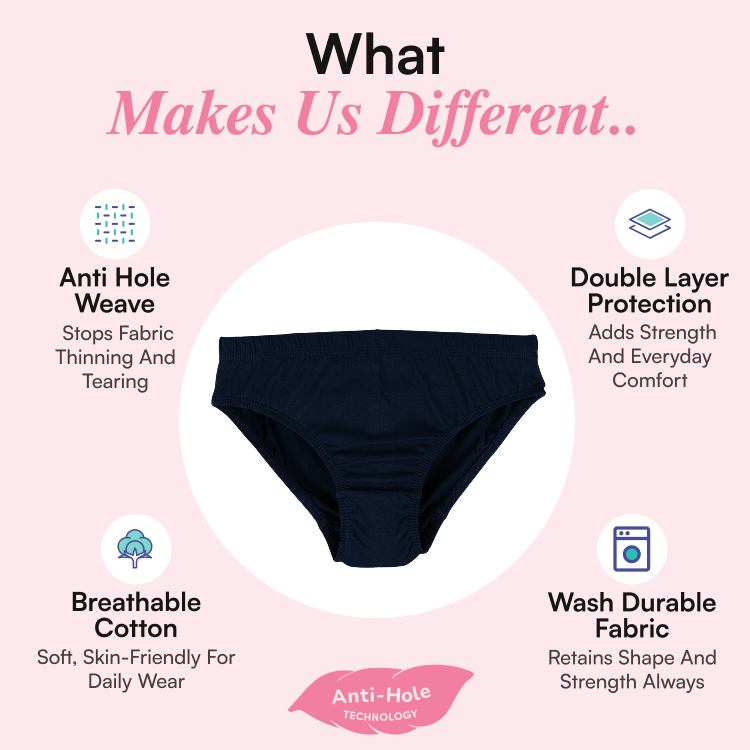 Blue & Pink Cotton Panties for Women – Pack of 2