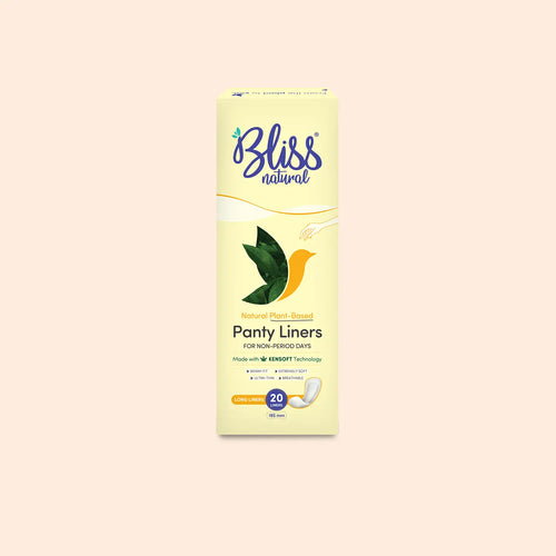 Natural Plant-Based Long Panty Liners for Women (20) | Breathable