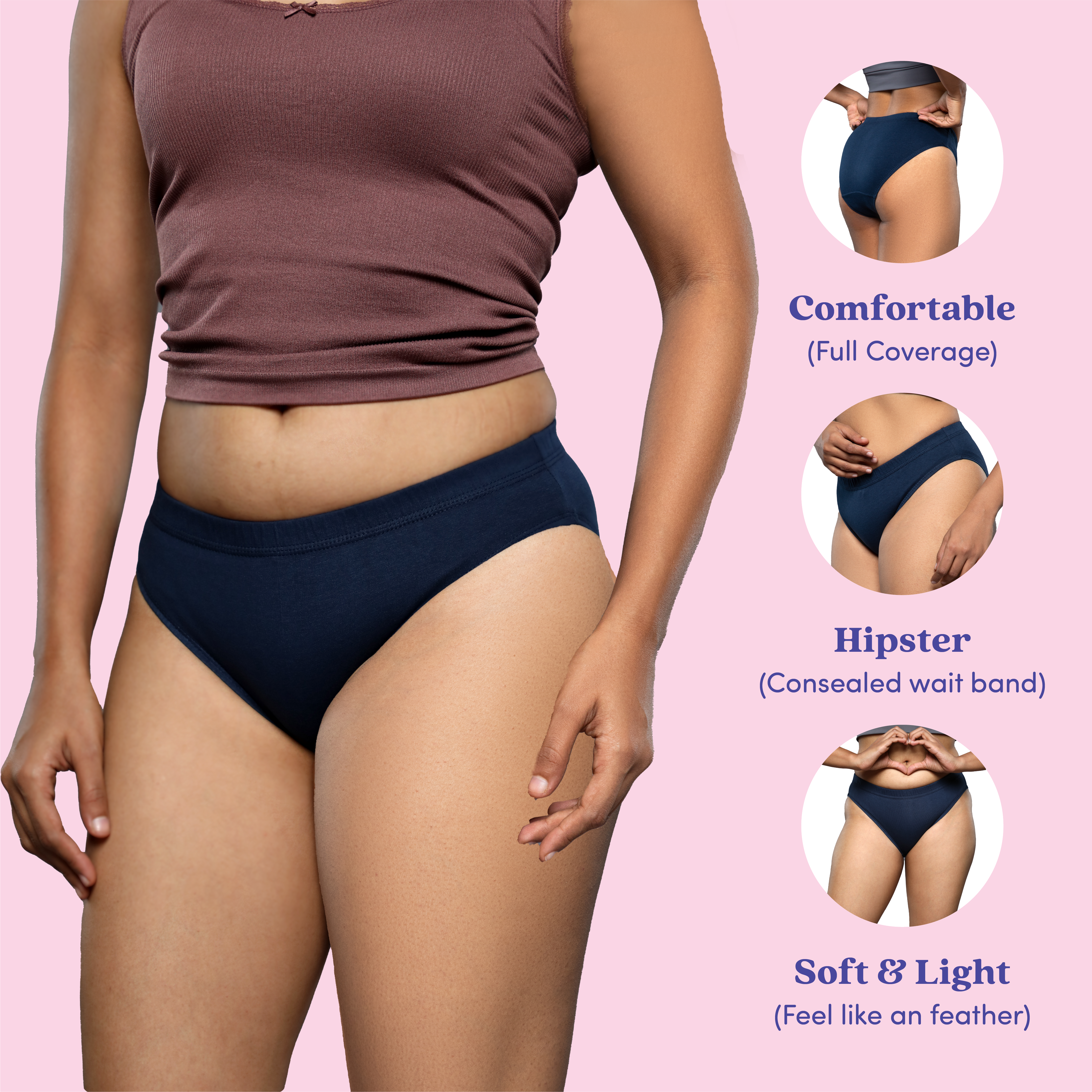 Bliss Natural Cotton Panties | Pack of 2