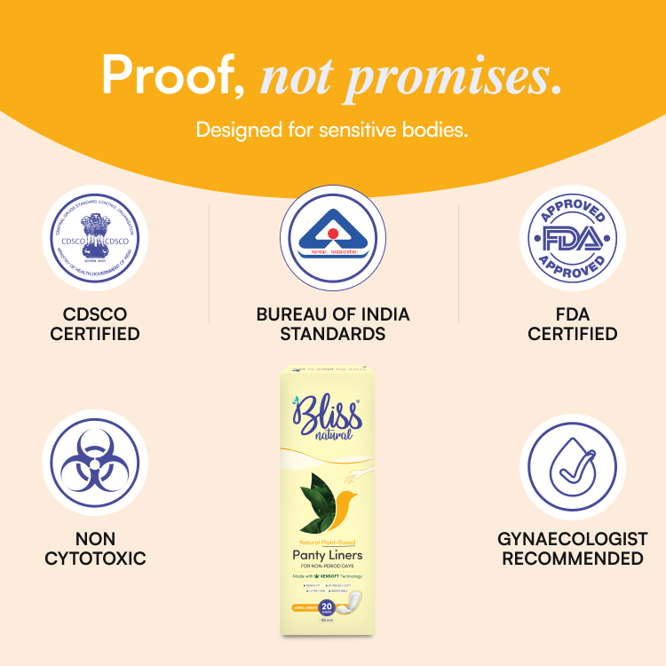 Natural Plant-Based Panty Liners for Women (100 Liners) | Daily Freshness