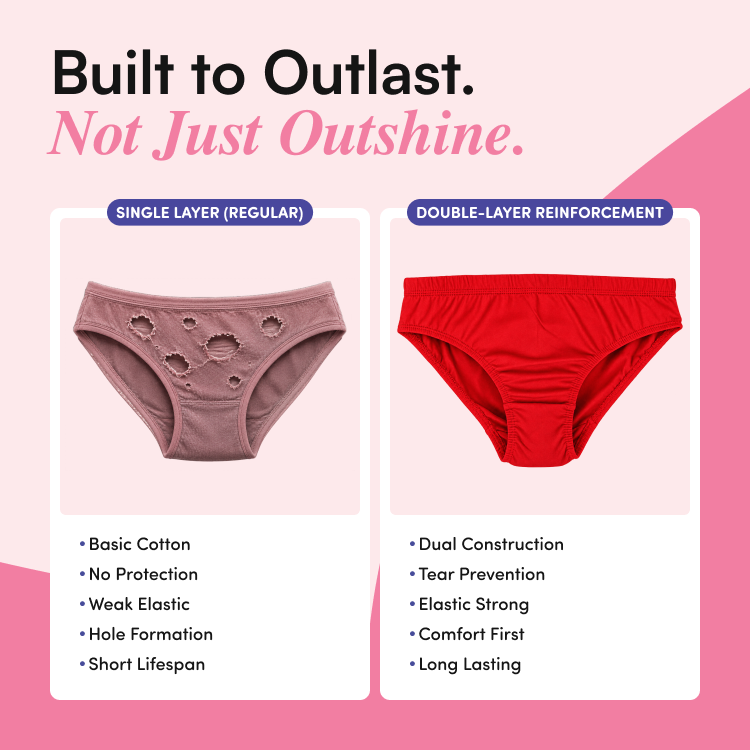 Pink & Red Cotton Panties for Women – Pack of 2
