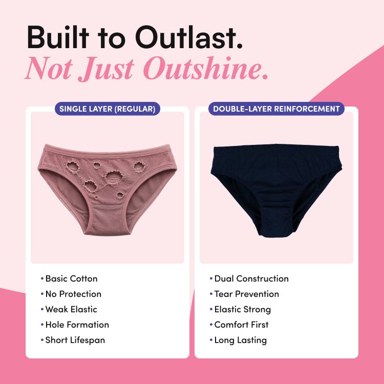 Blue & Pink Cotton Panties for Women – Pack of 2