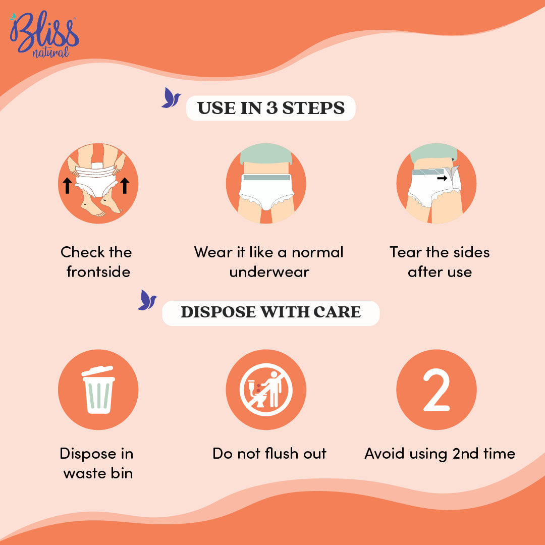 Bliss Natural Maternity Pads for Women |  Pack of 10 For Postpartum Bleeding
