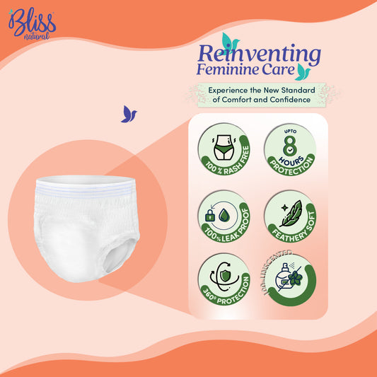 Bliss Natural Maternity Pads for Women |  Pack of 10 For Postpartum Bleeding