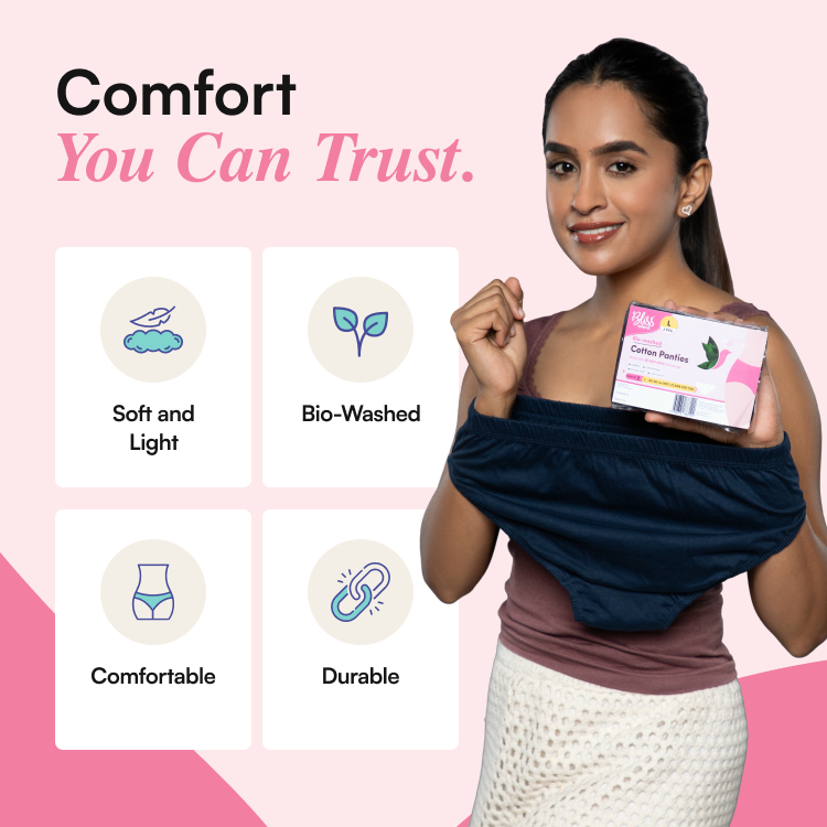 Blue & Pink Cotton Panties for Women – Pack of 2