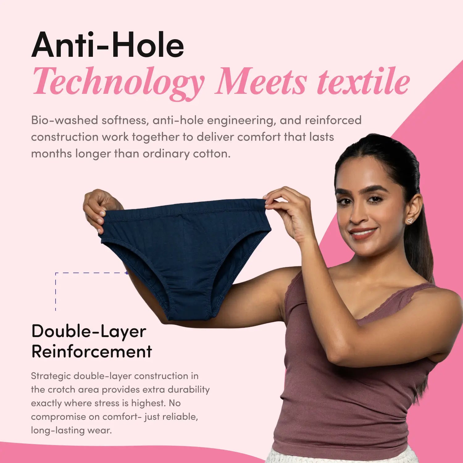 Blue & Red Cotton Panties for Women – Pack of 2