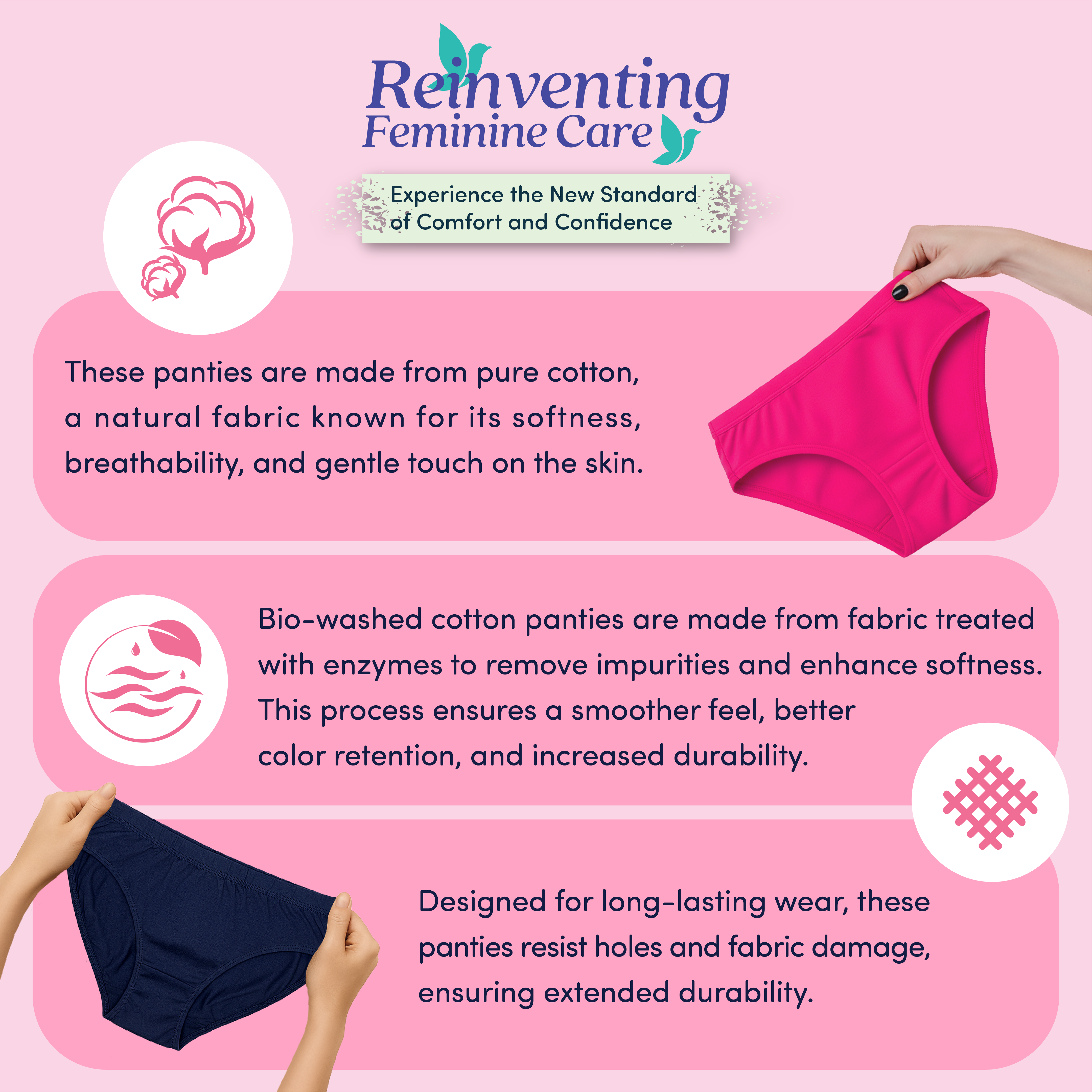 Bliss Natural Cotton Panties | Pack of 2