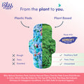 Comparison of plastic pads and plant-based pads with Bliss Natural Sanitary Napkins