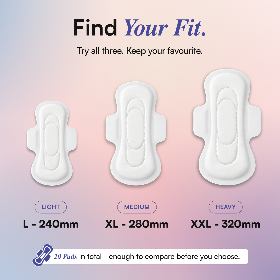 Sanitary Pads Trial Pack of 12
