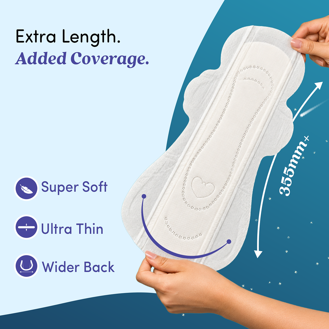 Bliss Organic Sanitary Pads XXXL Slimmy (6 Pads) | Night Pads