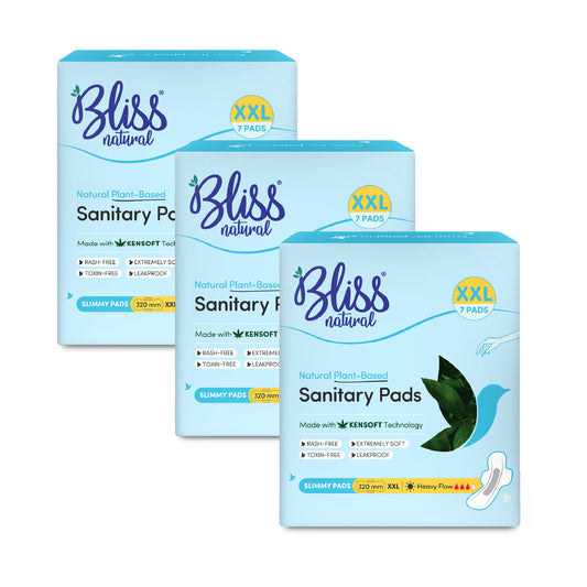 Bliss Organic Sanitary Pads XXL Slimmy (7 Pads) | Ultra Thin
