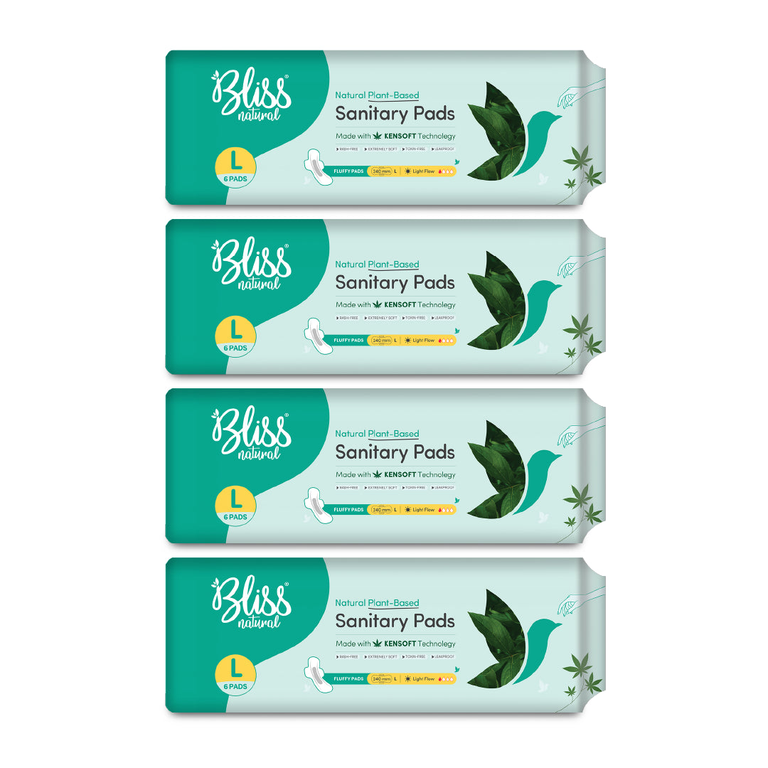 Bliss natural sanitary pads four pack