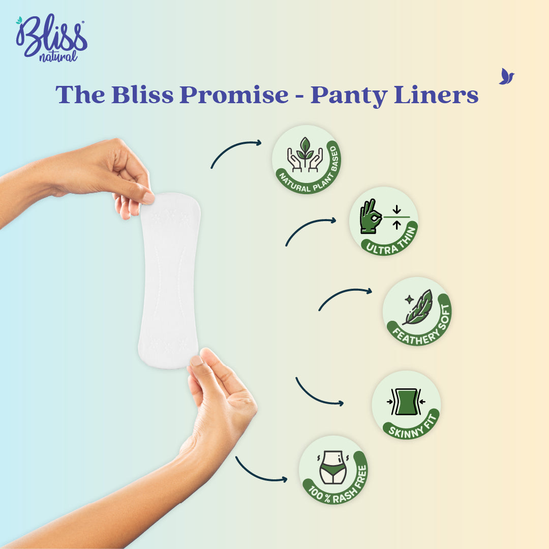 Ultra Thin Panty  Liners with features-Bliss Natural