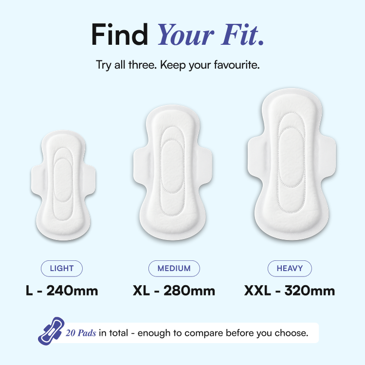 Sanitary Pads XXL Size for Heavy Flow (34 Pads) | Toxic Free