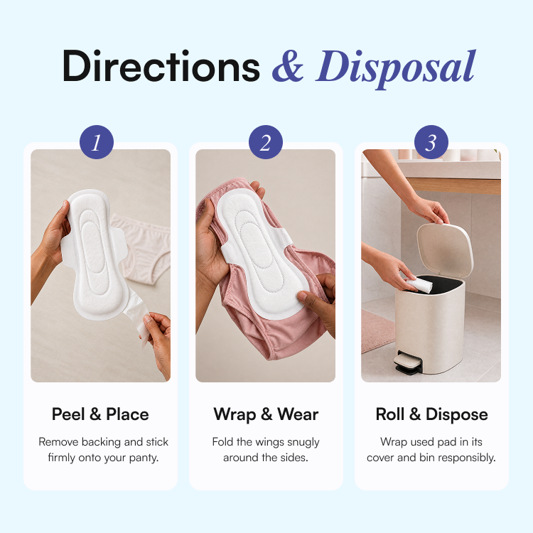 Sanitary Pads XXL Size for Heavy Flow (34 Pads) | Toxic Free