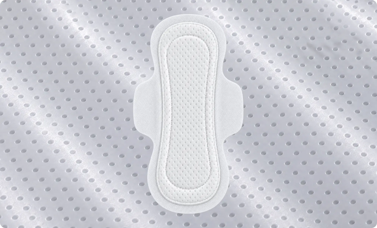 Woman uncomfortable using a plastic pad