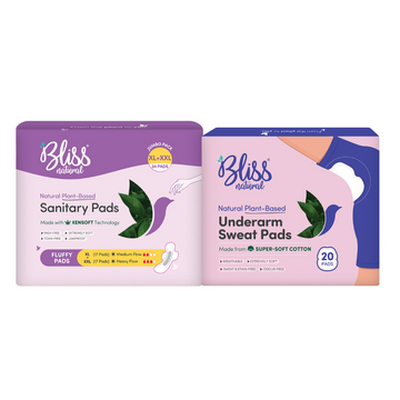 Bliss Organic Sanitary | Mix (XL and XXL) with sweatpad pack of 10